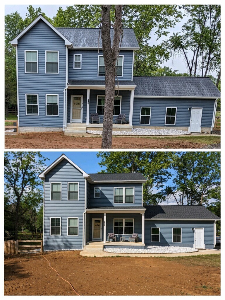 Before and After pictures of landscape project