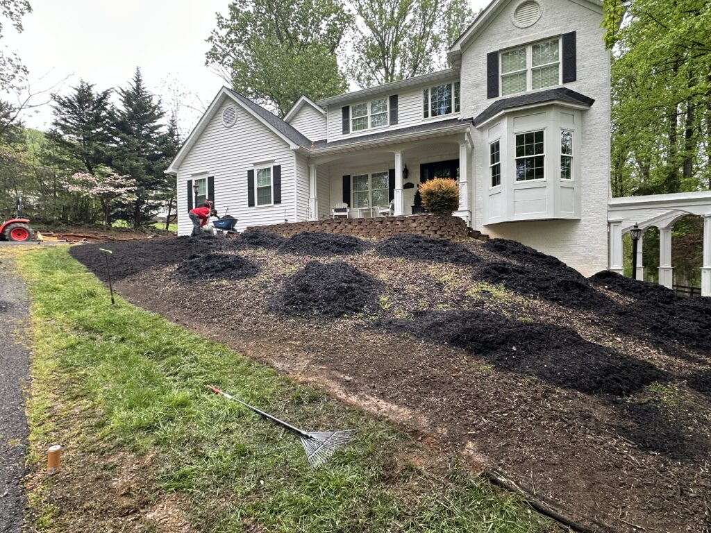 landscaping project at residential home