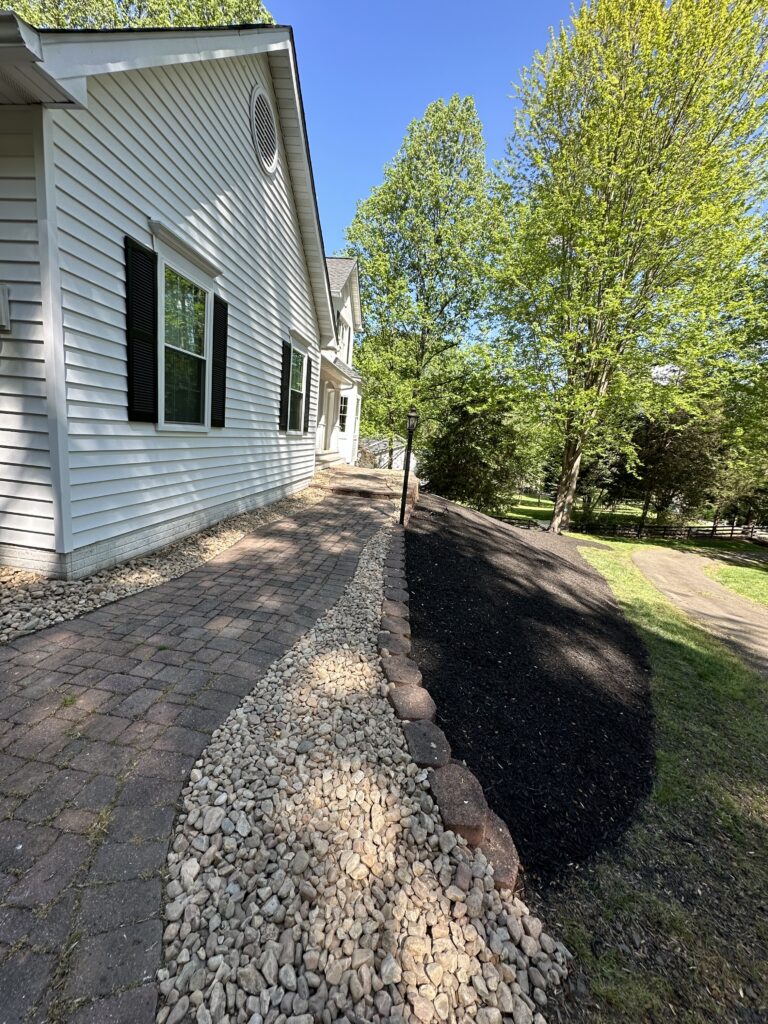 landscaping project at residential home