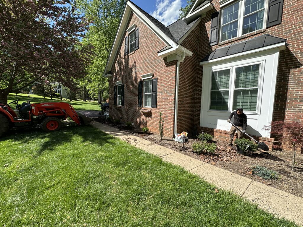 landscaping project at residential home