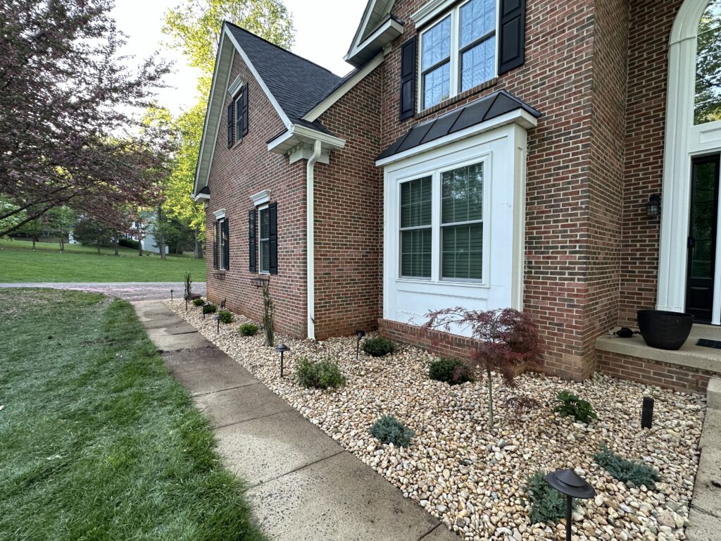 landscaping project at residential home