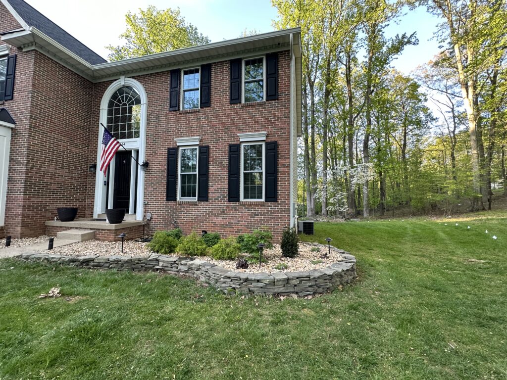 landscaping project at residential home