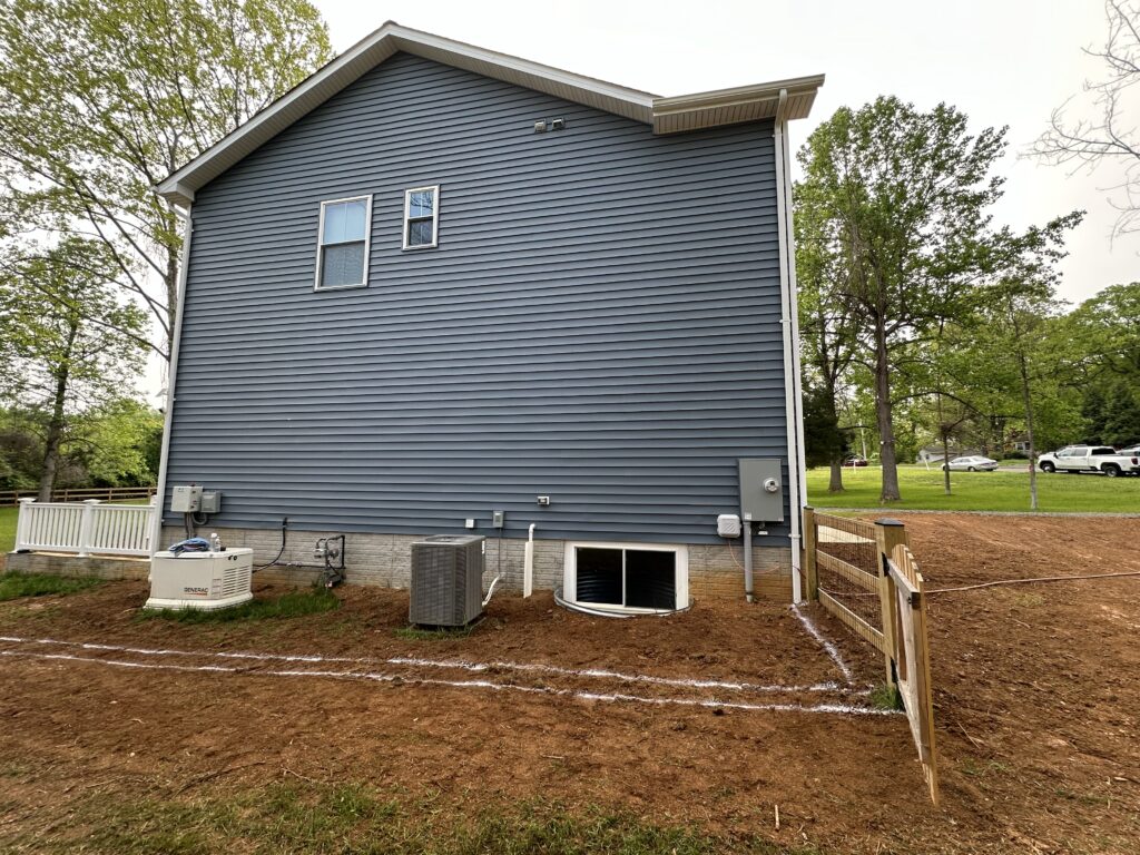 landscaping project at residential home