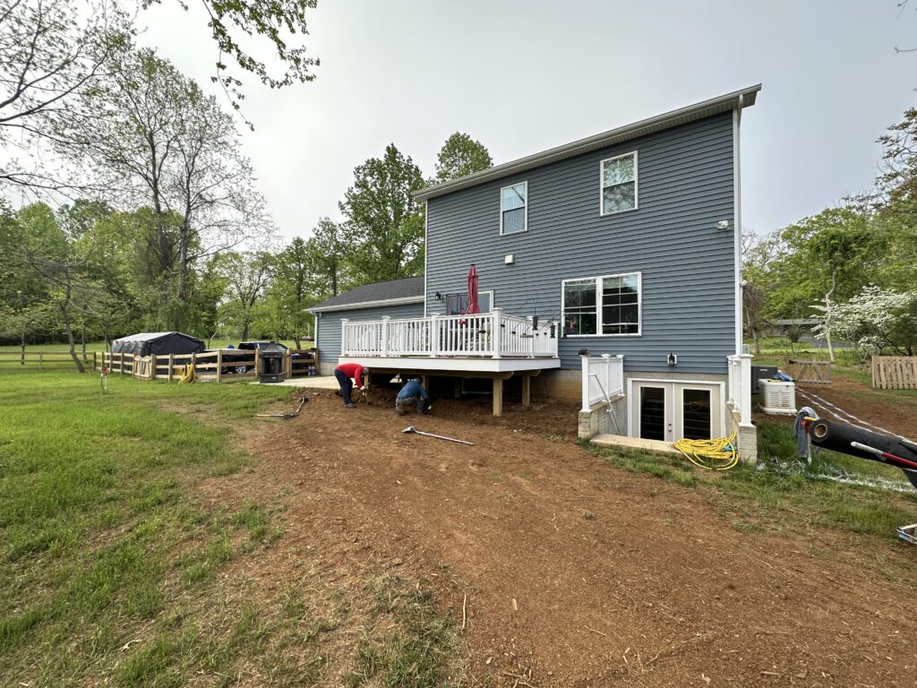 landscaping project at residential home