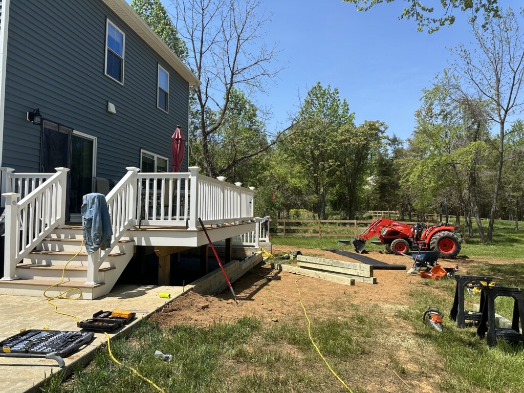 landscaping project at residential home