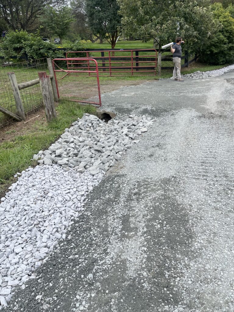 gravel road repair and drainage system