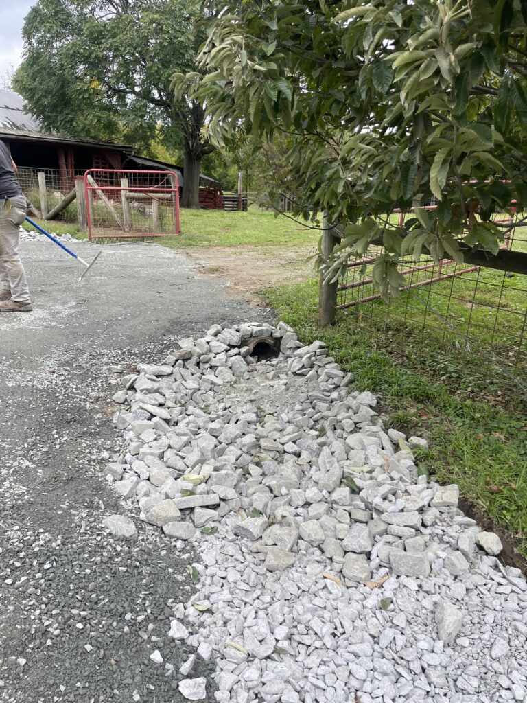 gravel road repair and drainage system