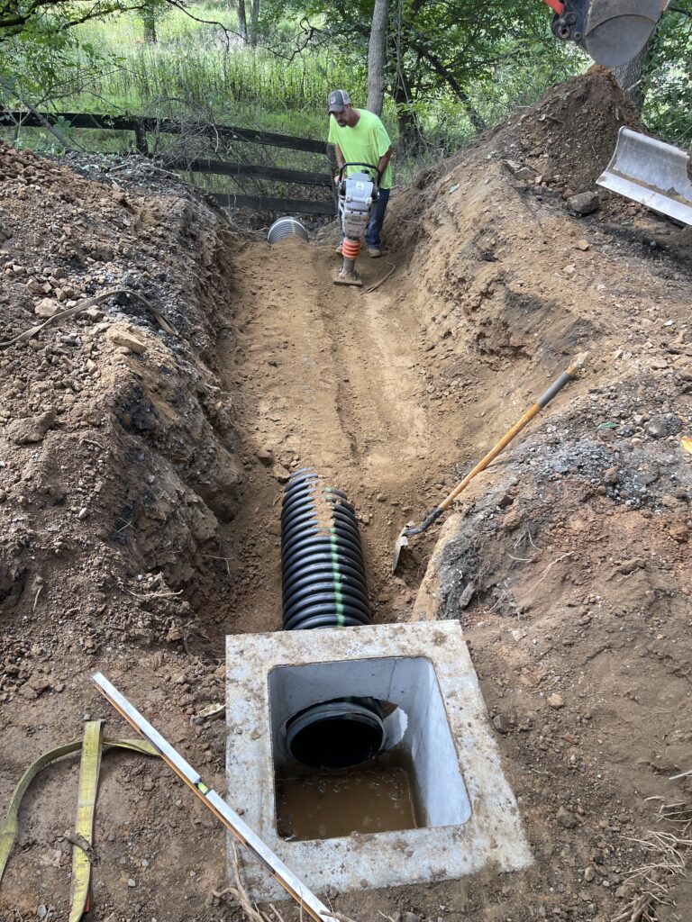 gravel road repair and drainage system