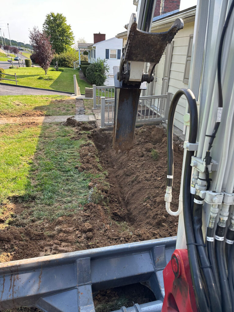 We installed a French drain approximately 10 feet away from the home.