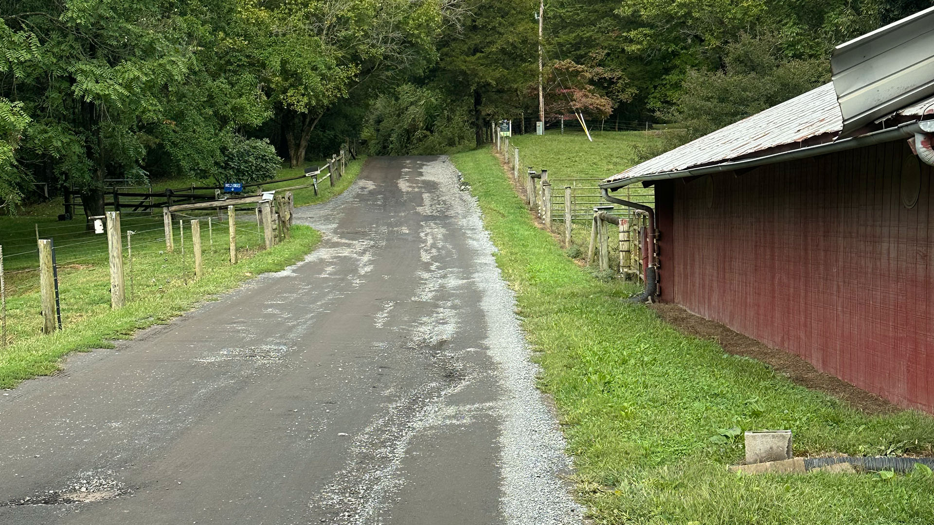 Culvert Replacement, Drainage &Amp; Erosion Control 3 Damaged gravel road with drainage issues and failing culvert before repair